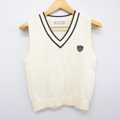 【中古】兵庫県 有野北中学校 女子制服 2点 (ニットベスト・シャツ) sf103792