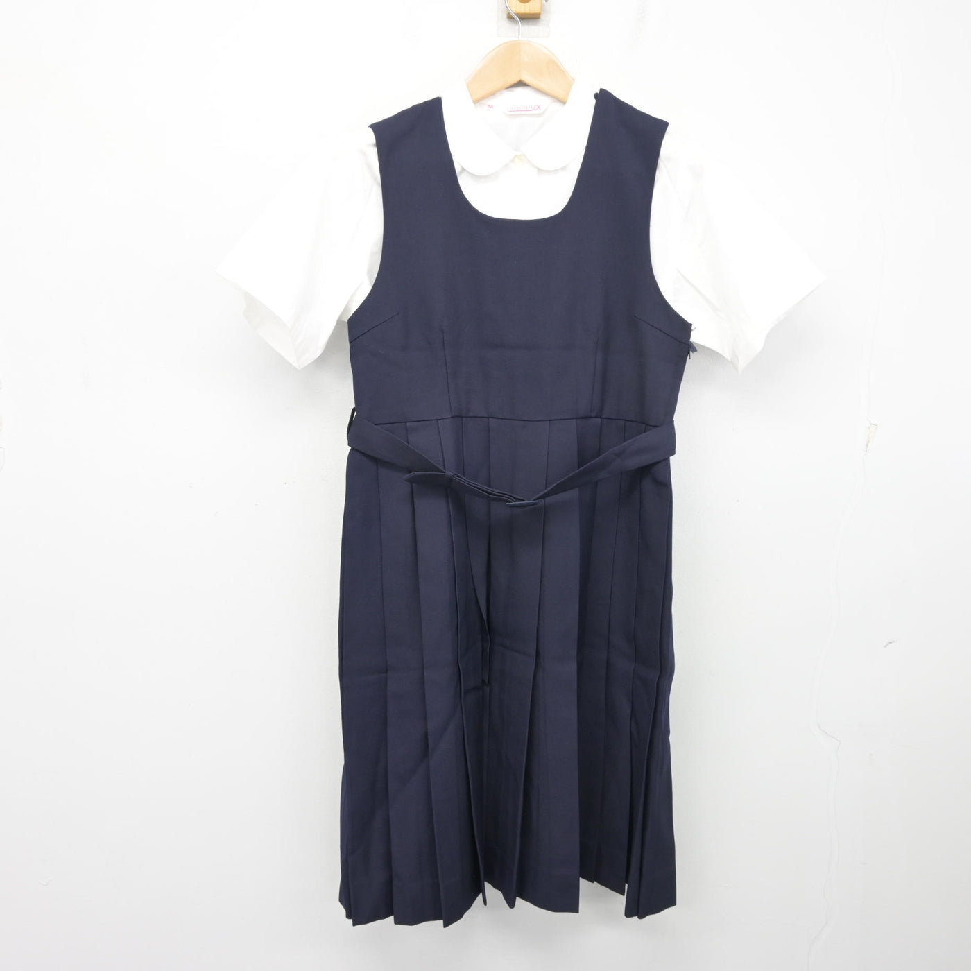 【中古】東京都 東調布中学校 女子制服 2点 (ブラウス・ジャンパースカート) sf103803