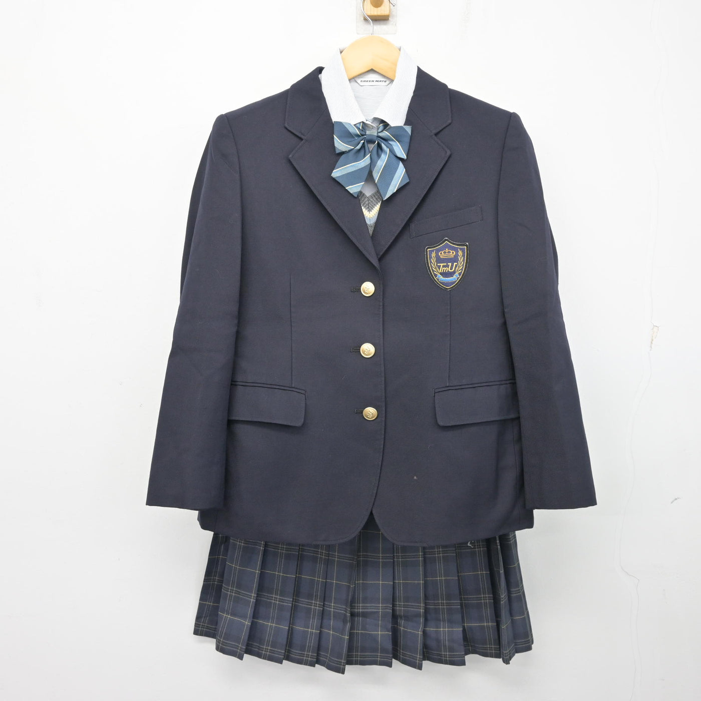 【中古】東京都 多摩大学目黒高等学校 女子制服 6点 (ブレザー・ニット・シャツ・スカート) sf103804