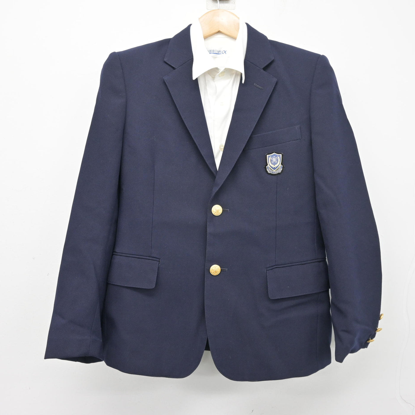 【中古】大阪府 近畿大学附属高等学校 男子制服 2点 (ブレザー・シャツ) sf103828