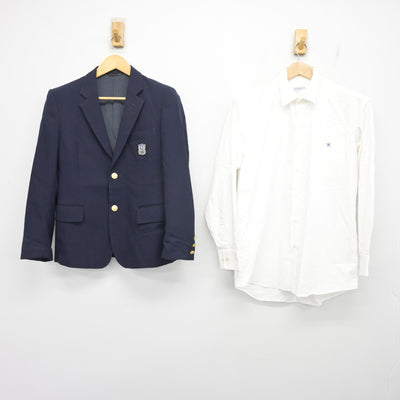 【中古】大阪府 近畿大学附属高等学校 男子制服 2点 (ブレザー・シャツ) sf103828