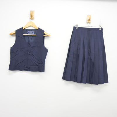 【中古】東京都 目黒区立第七中学校 女子制服 2点 (ベスト・スカート) sf103831