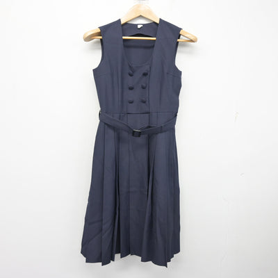 【中古】兵庫県 兵庫県立西宮高等学校 女子制服 2点 (シャツ・ジャンパースカート) sf103841