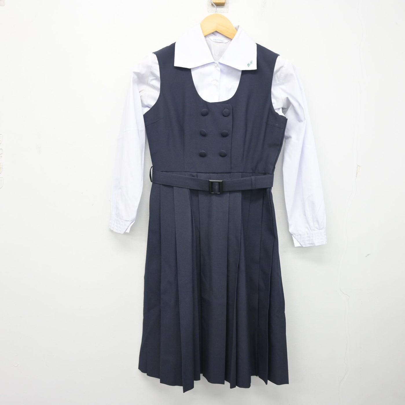 【中古】兵庫県 兵庫県立西宮高等学校 女子制服 3点 (シャツ・シャツ・ジャンパースカート) sf103842