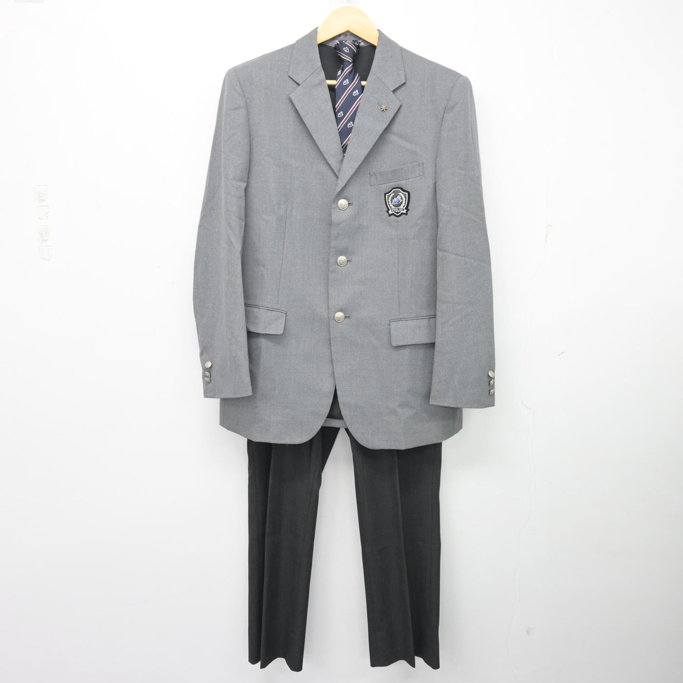 【中古】大阪府 常翔啓光学園高等学校 男子制服 4点 (ブレザー・ズボン) sf103851