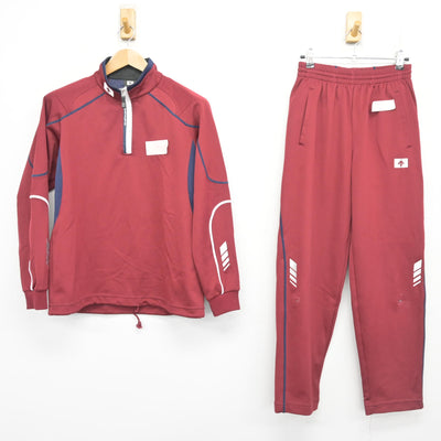 【中古】大阪府 牧野高等学校 男子制服 2点 (ジャージ 上・ジャージ 下) sf103855