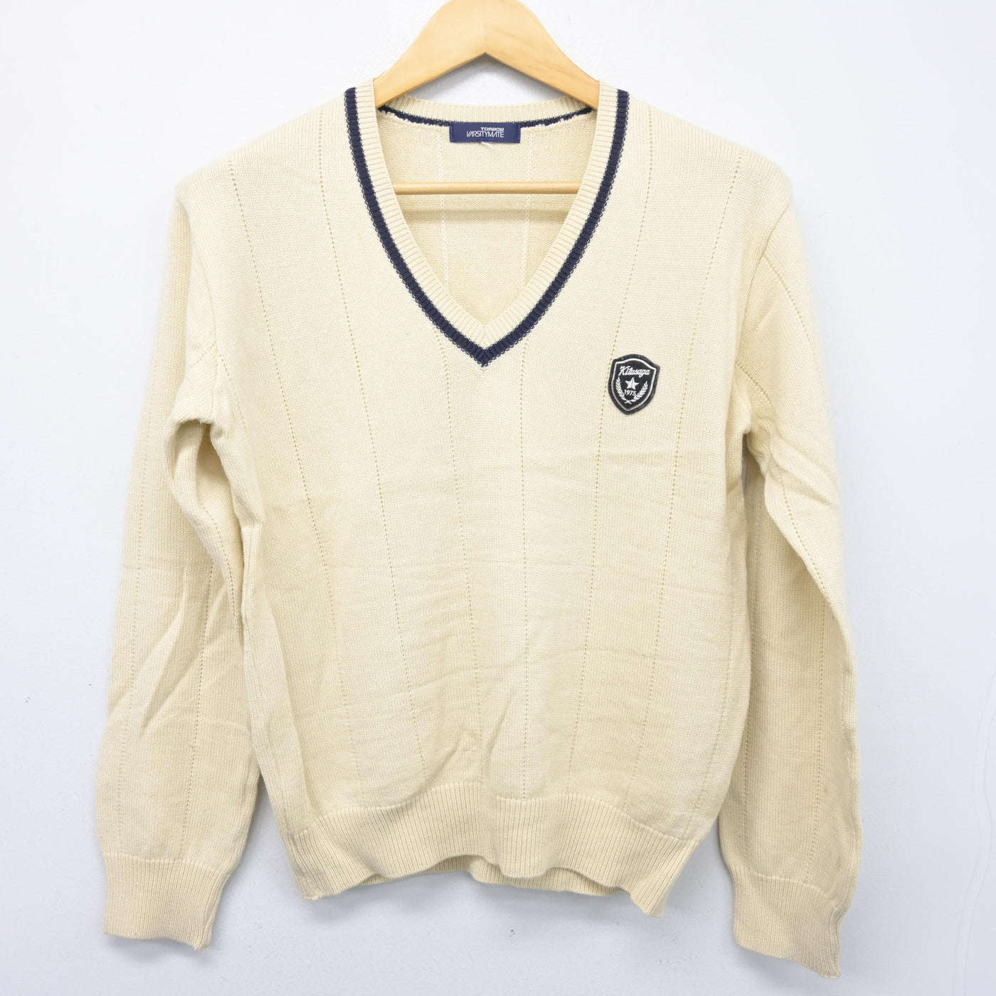 【中古】京都府 北嵯峨高等学校 女子制服 2点 (ブレザー・ニット) sf103857