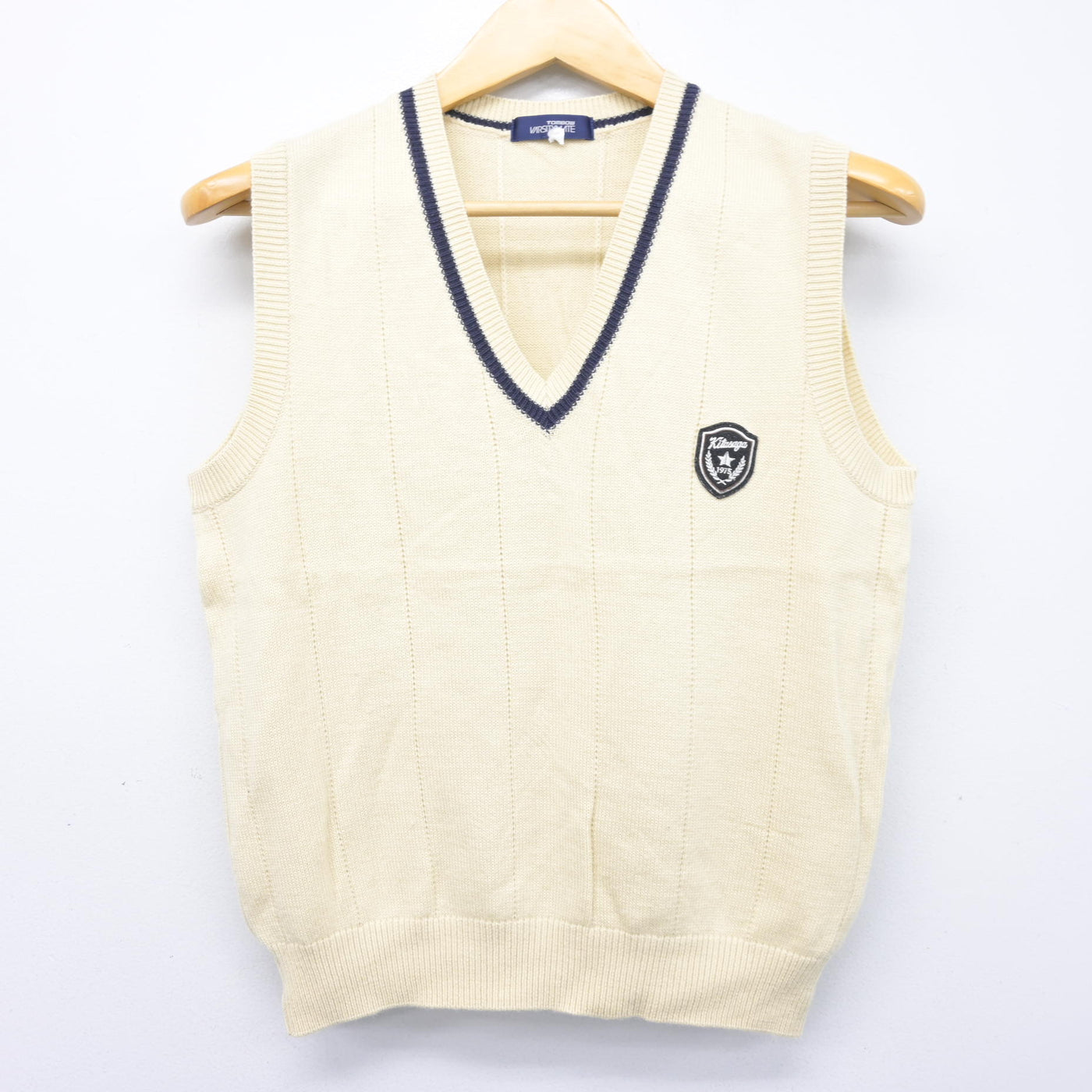 【中古】京都府 北嵯峨高等学校 女子制服 2点 (ブレザー・ニットベスト) sf103858