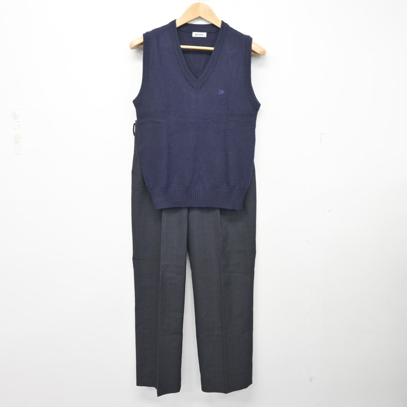 【中古】東京都 昭和第一学園高等学校 男子制服 2点 (ニットベスト・ズボン) sf103872