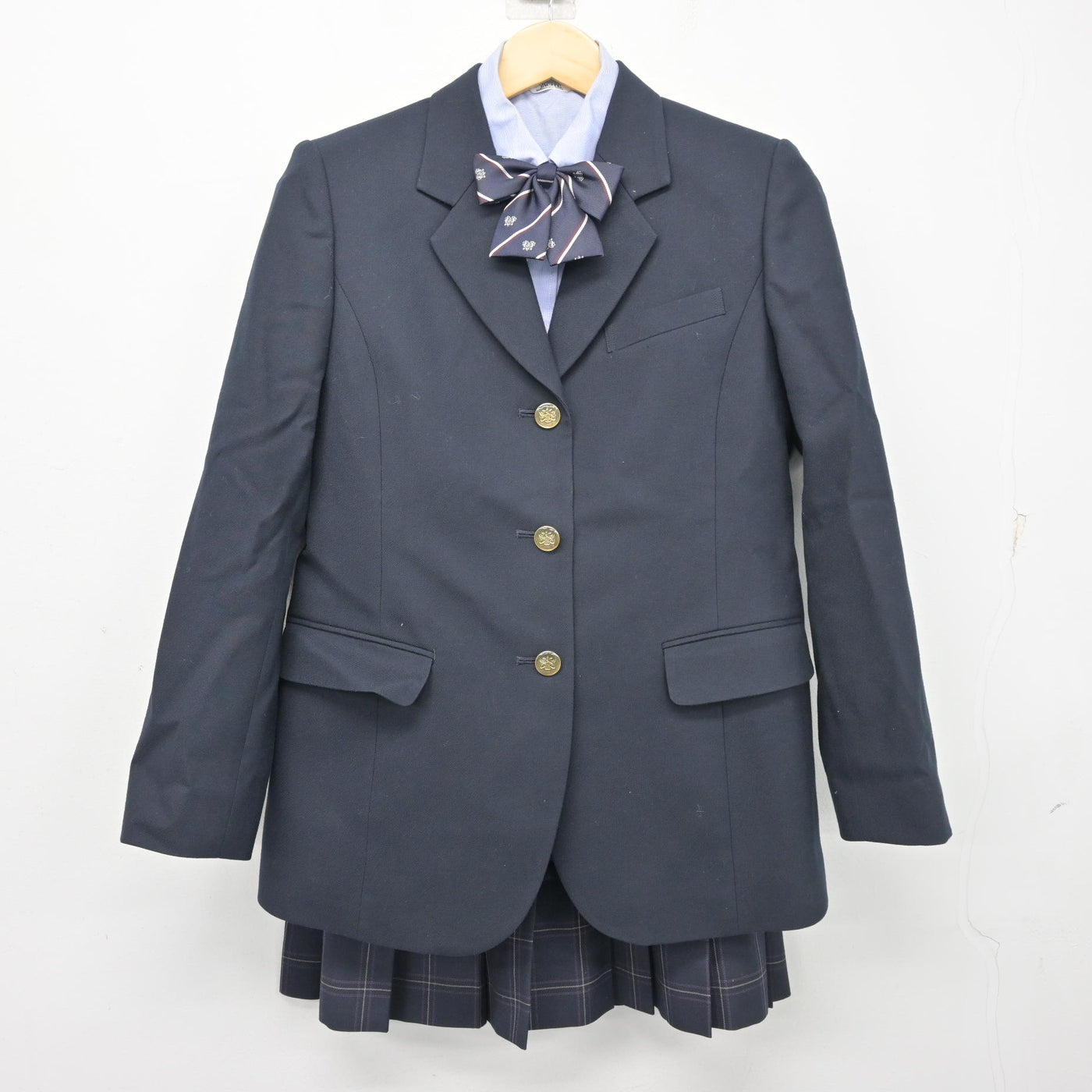 【中古】神奈川県 厚木清南高等学校 女子制服 4点 (ブレザー・シャツ・スカート) sf103881