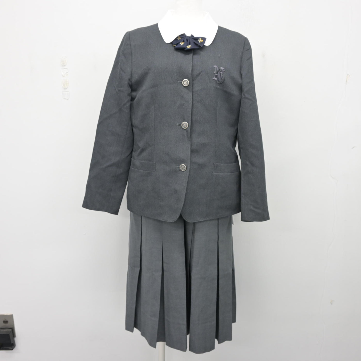 【中古】兵庫県 仁川学院高等学校 女子制服 4点 (ブレザー・シャツ・ジャンパースカート) sf103884