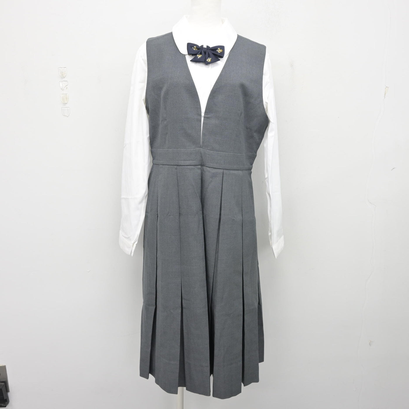 【中古】兵庫県 仁川学院高等学校 女子制服 4点 (ブレザー・シャツ・ジャンパースカート) sf103884