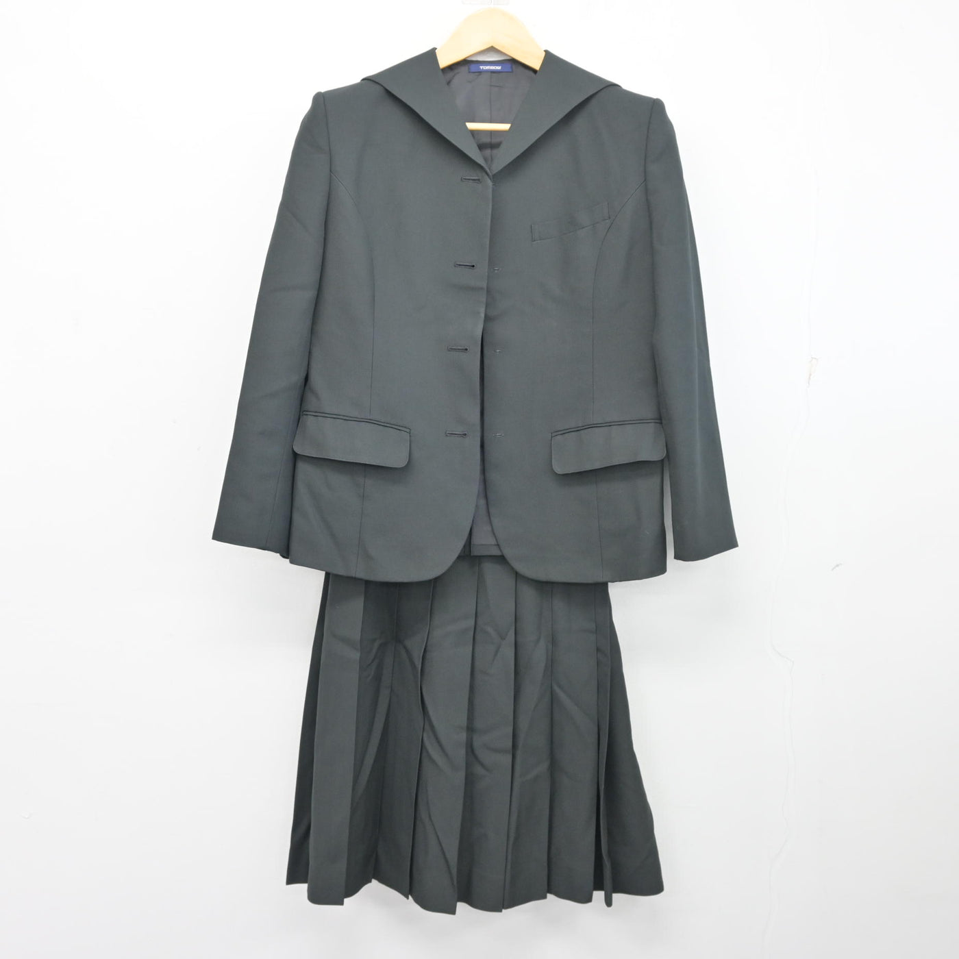 【中古】長崎県 佐世保北高等学校 女子制服 4点 (ブレザー・ベスト・スカート) sf103889