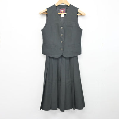 【中古】長崎県 佐世保北高等学校 女子制服 4点 (ブレザー・ベスト・スカート) sf103890
