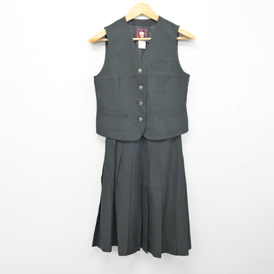【中古】長崎県 佐世保北高等学校 女子制服 4点 (ブレザー・ベスト・スカート) sf103891