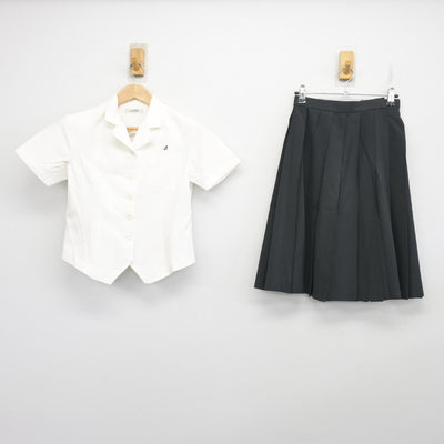 【中古】長崎県 佐世保北高等学校 女子制服 2点 (シャツ・スカート) sf103895