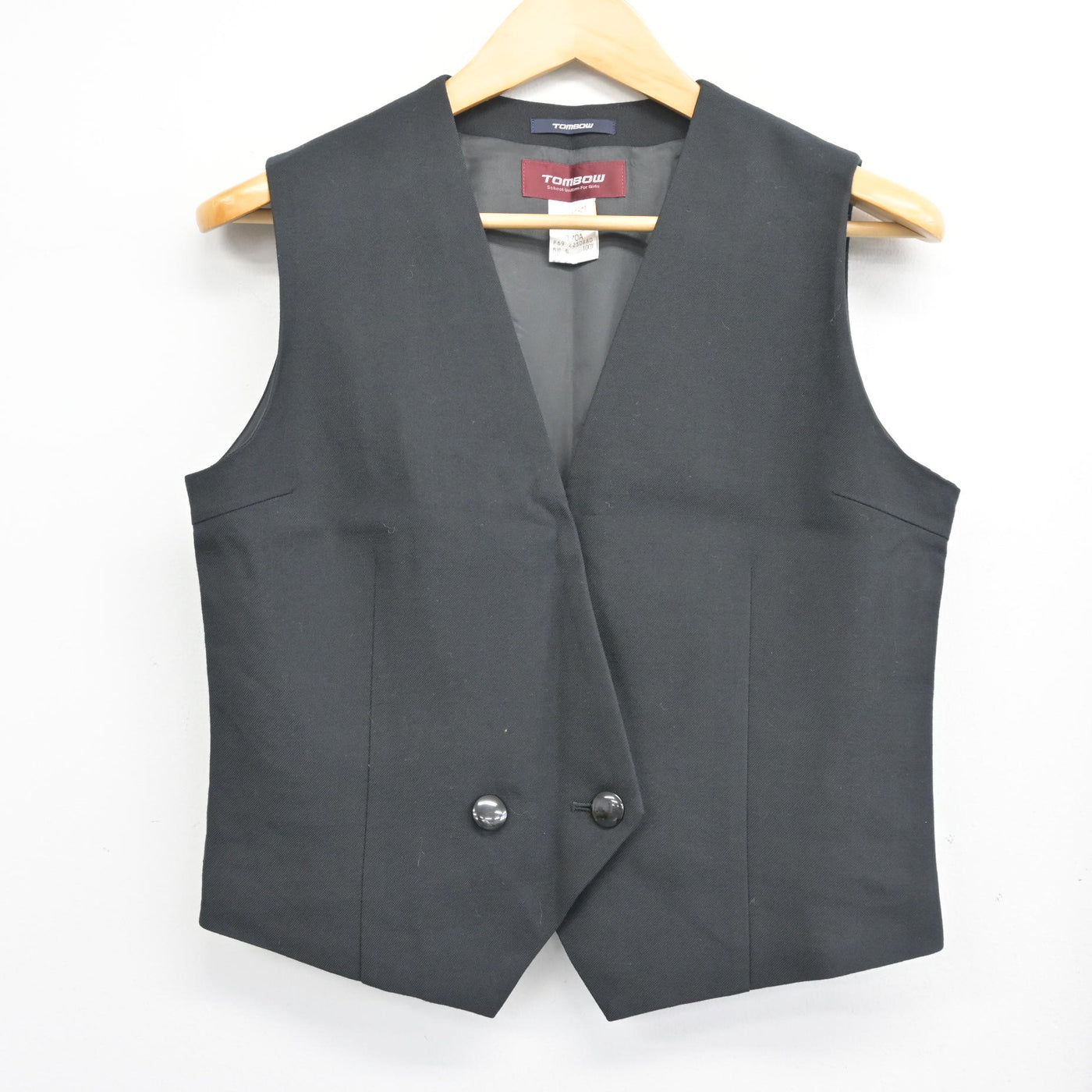 【中古】群馬県 伊勢崎商業高等学校 女子制服 2点 (ベスト・シャツ) sf103901