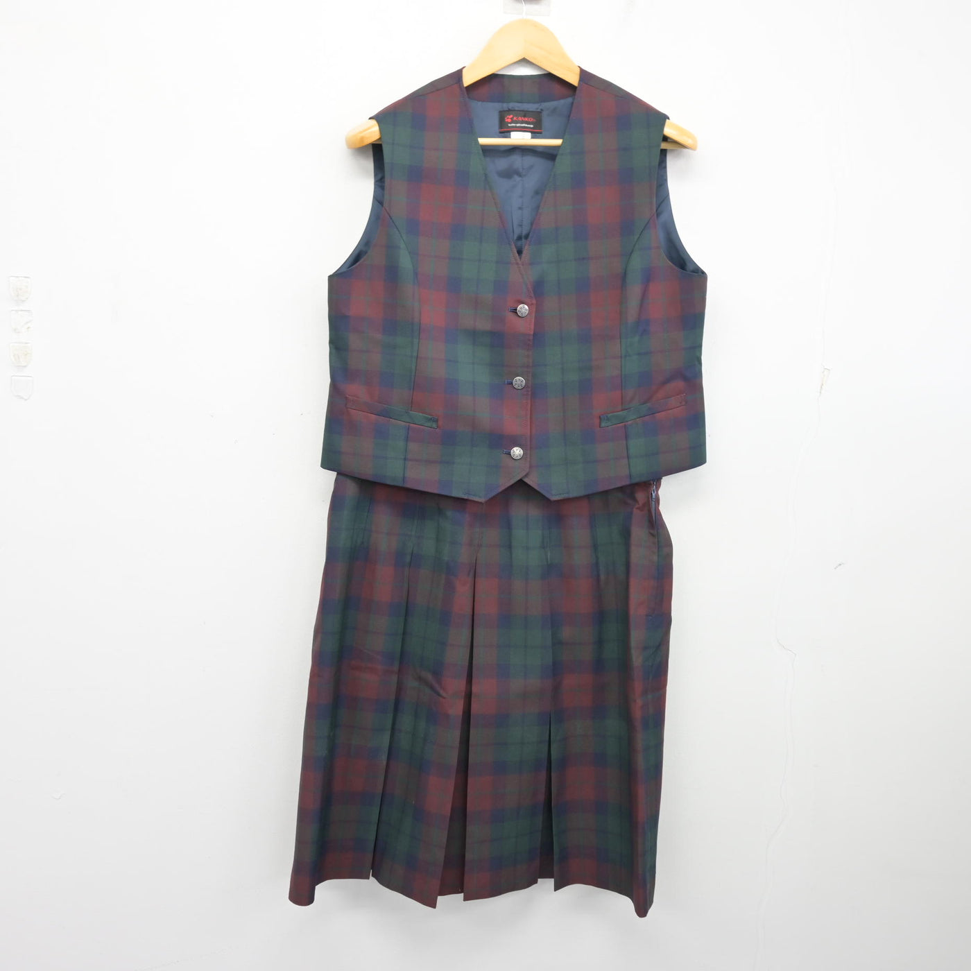 【中古】宮城県 東華中学校 女子制服 2点 (ベスト・スカート) sf103914