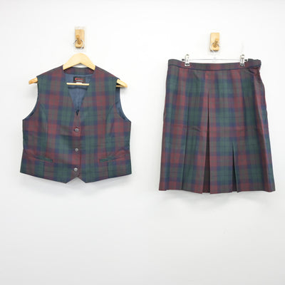【中古】宮城県 東華中学校 女子制服 2点 (ベスト・スカート) sf103914