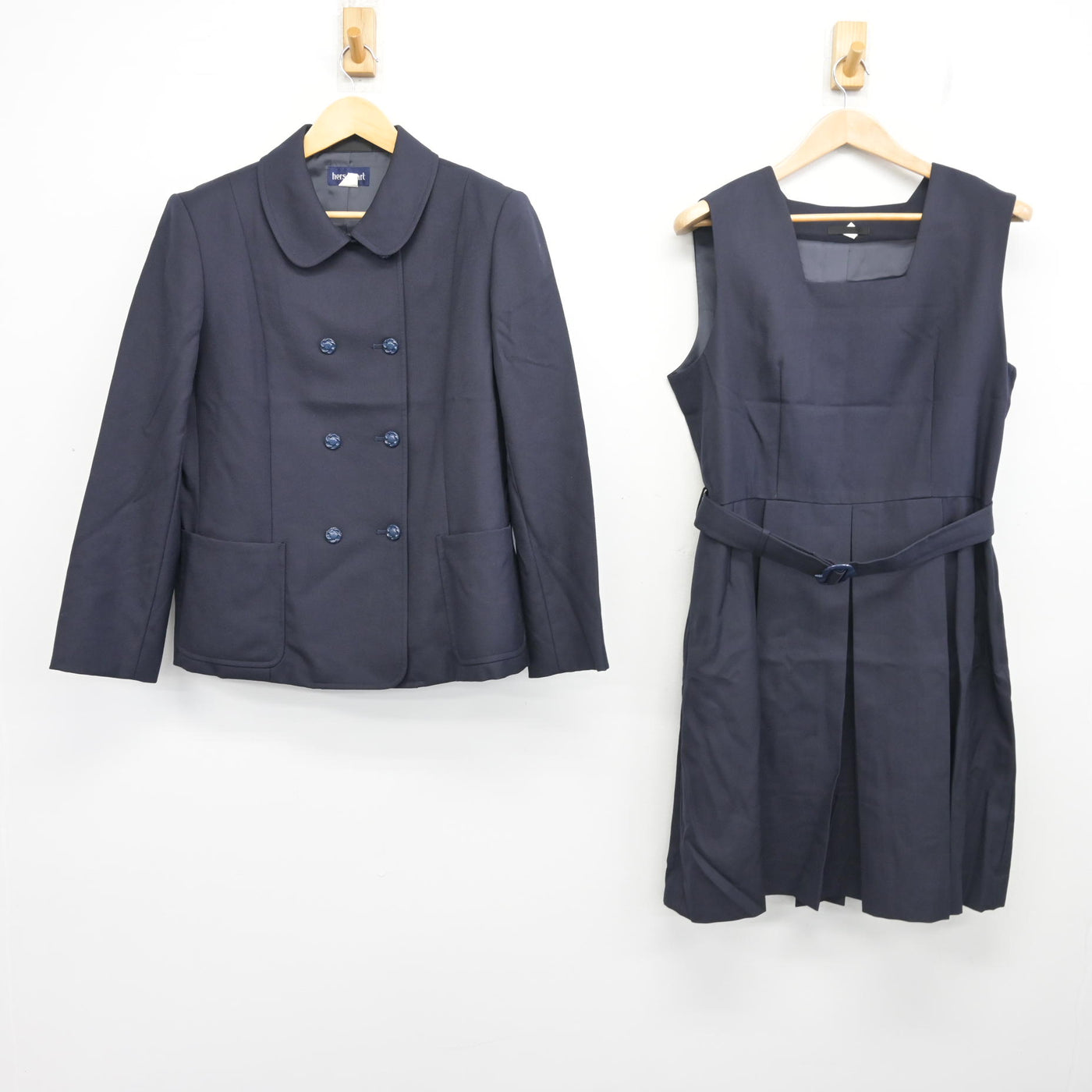 【中古】宮城県 尚絅学院中学校・高等学校 女子制服 3点 (ブレザー・ジャンパースカート) sf103915