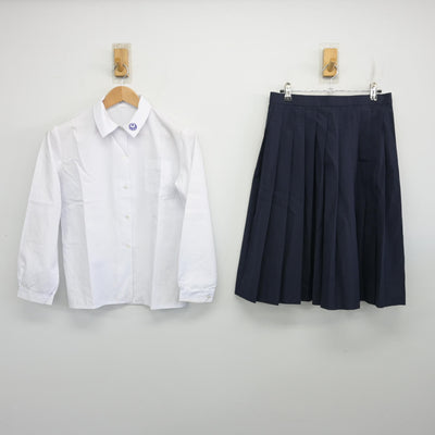 【中古】埼玉県 鶴ケ島中学校 女子制服 2点 (シャツ・スカート) sf103929