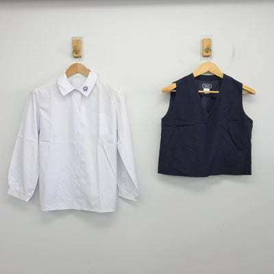 【中古】埼玉県 鶴ケ島中学校 女子制服 2点 (ベスト・シャツ) sf103930