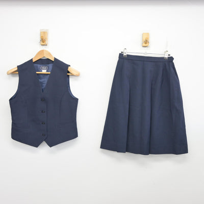 【中古】埼玉県 伊奈学園総合高等学校 女子制服 2点 (ベスト・スカート) sf103937