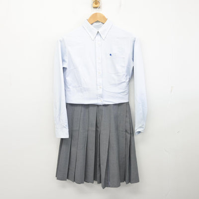 【中古】広島県 広島修道大学ひろしま協創高等学校 女子制服 3点 (ニットベスト・シャツ・スカート) sf103947