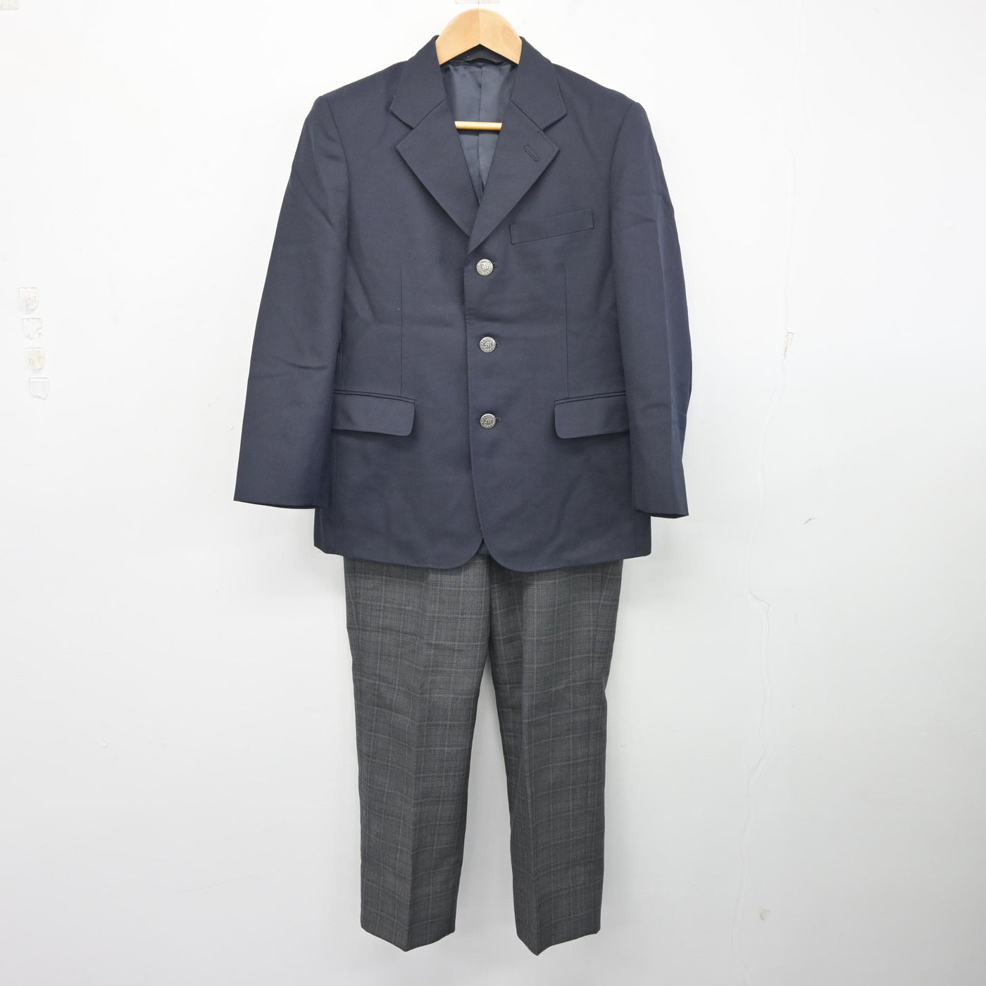 【中古】兵庫県 湊翔楠中学校 男子制服 2点 (ブレザー・ズボン) sf103959