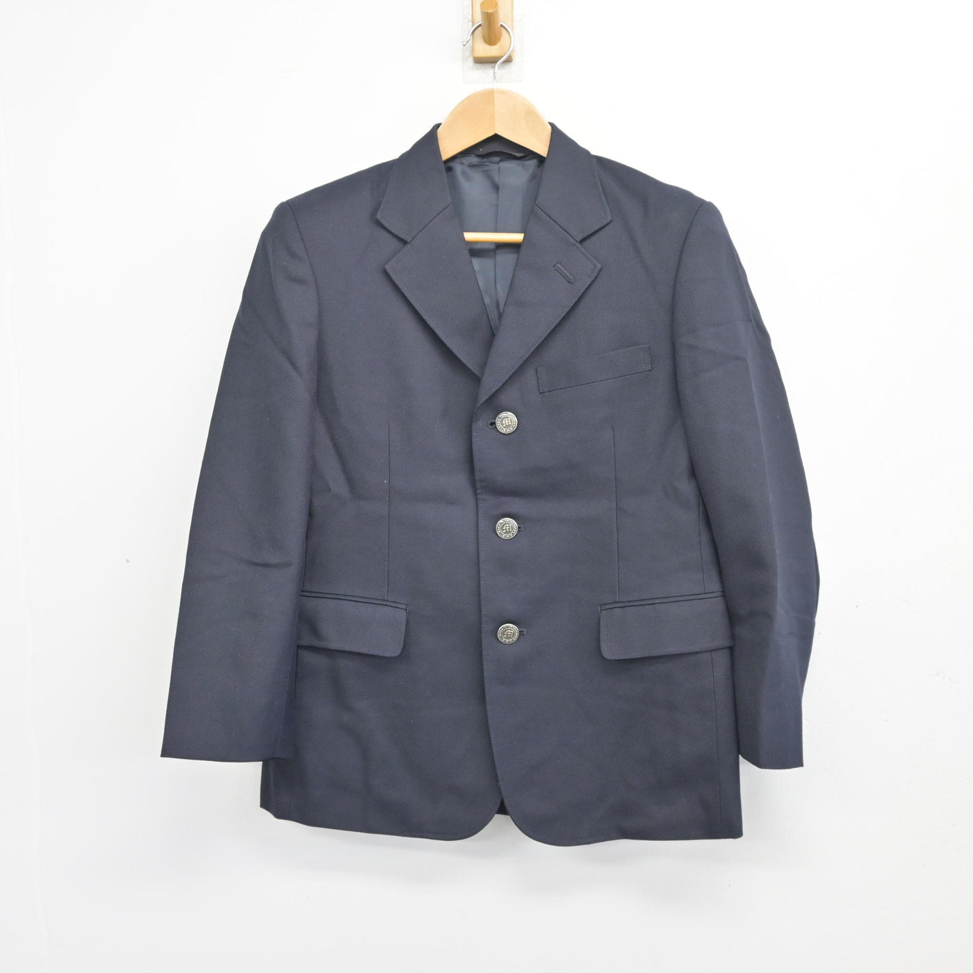 【中古】兵庫県 湊翔楠中学校 男子制服 2点 (ブレザー・ズボン) sf103959