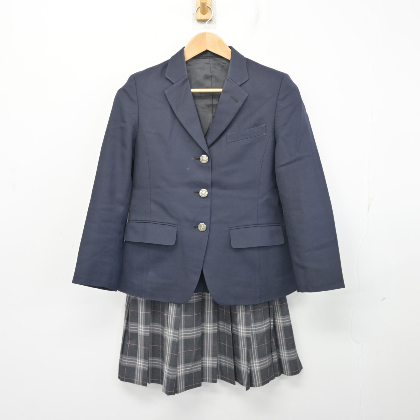 【中古】兵庫県 湊翔楠中学校 女子制服 4点 (ブレザー・スカート) sf103961