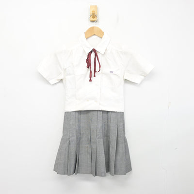 【中古】東京都 鷗友学園女子中学高等学校/旧制服 女子制服 4点 (ベスト・シャツ・スカート) sf103965