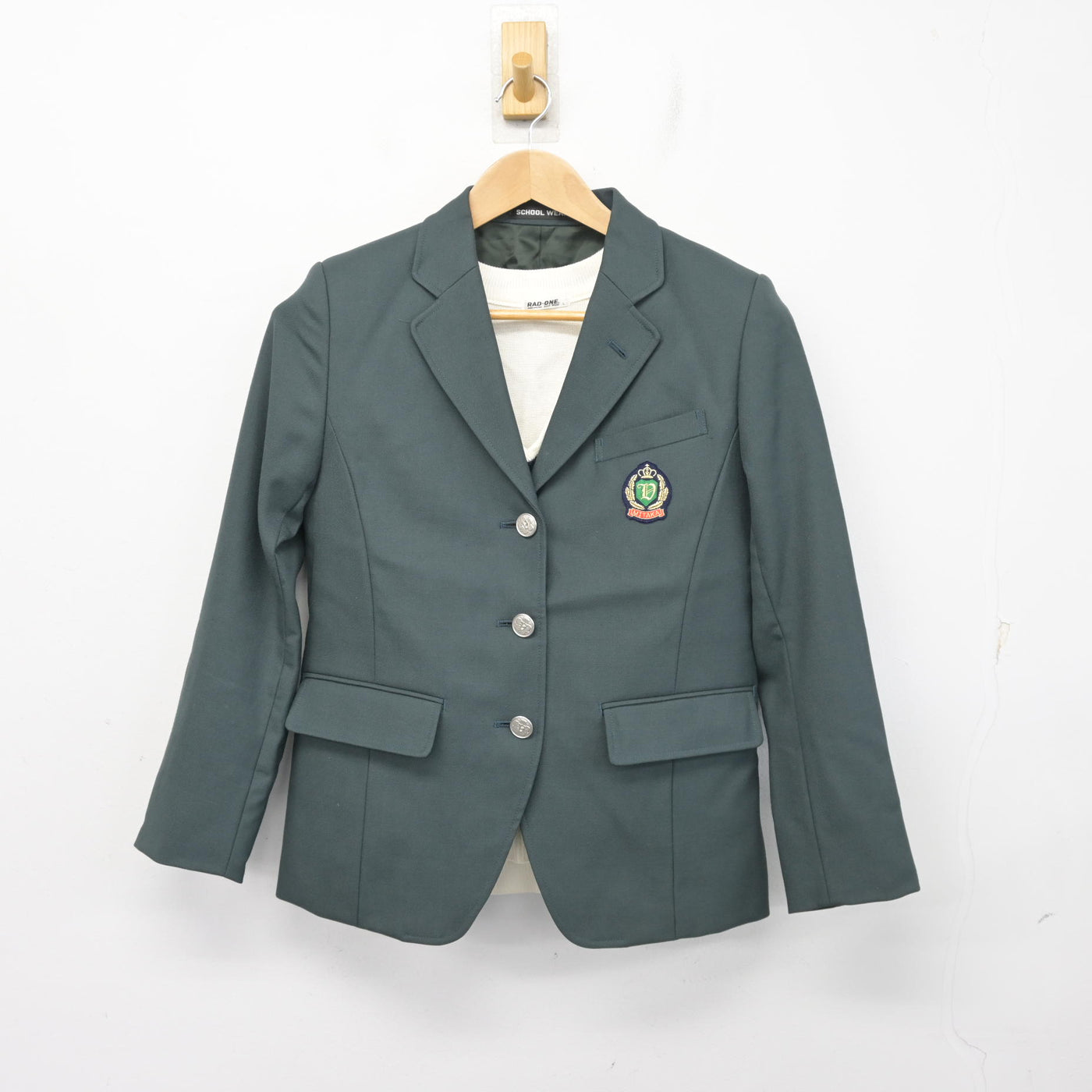 【中古】東京都 三鷹市立第五中学校 女子制服 2点 (ブレザー・ニットベスト) sf103973
