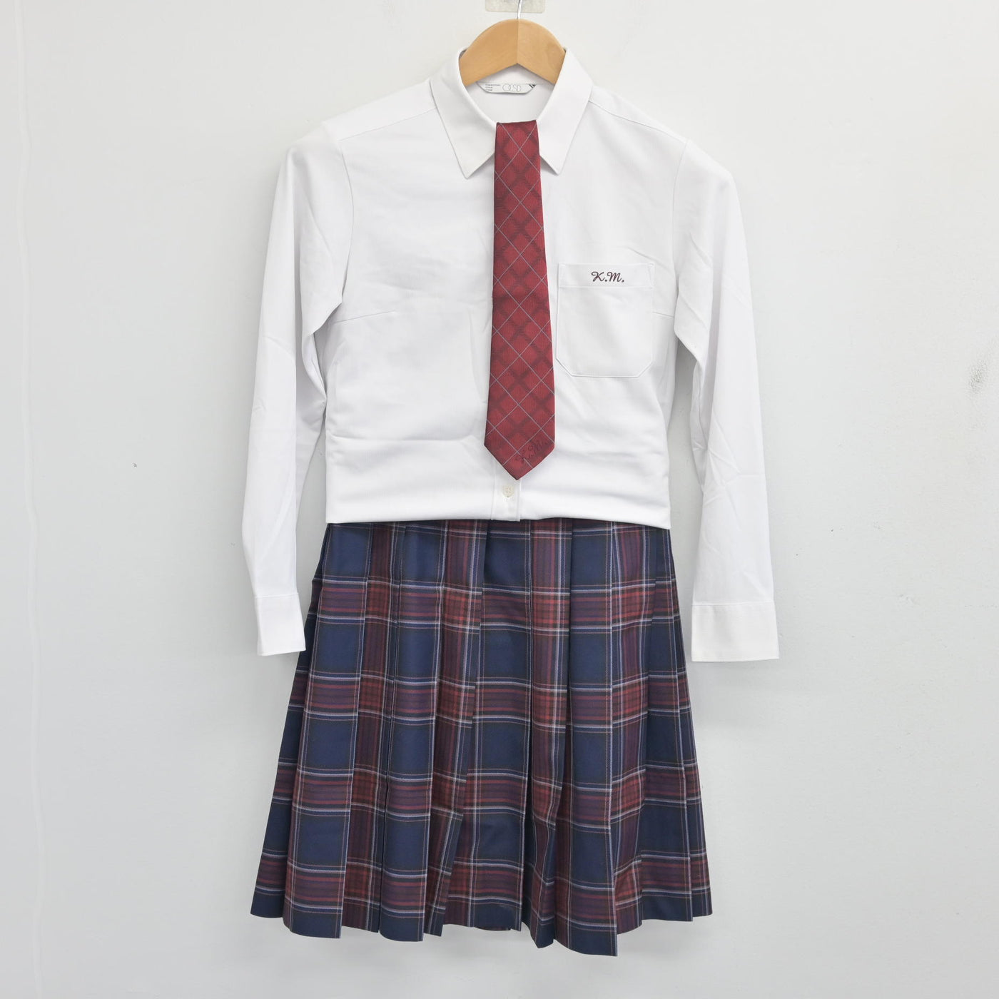【中古】京都府 京都明徳高等学校 女子制服 4点 (ブレザー・シャツ・スカート) sf103982