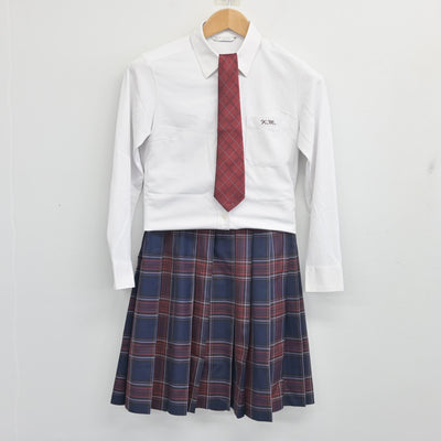 【中古】京都府 京都明徳高等学校 女子制服 4点 (ブレザー・シャツ・スカート) sf103982