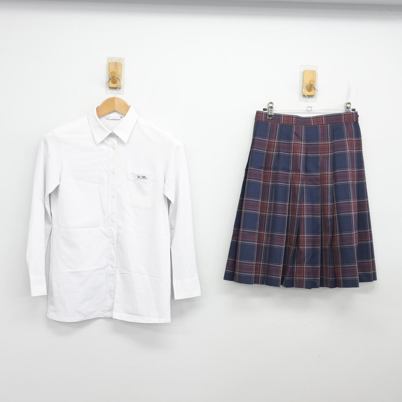 【中古】京都府 京都明徳高等学校 女子制服 4点 (ブレザー・シャツ・スカート) sf103982