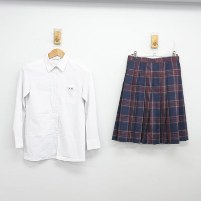 【中古】京都府 京都明徳高等学校 女子制服 4点 (ブレザー・シャツ・スカート) sf103982