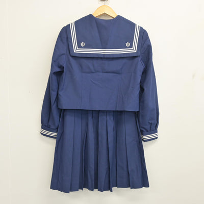 【中古】埼玉県 鯨井中学校 女子制服 3点 (セーラー服・スカート) sf103992