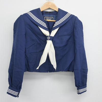【中古】埼玉県 鯨井中学校 女子制服 3点 (セーラー服・スカート) sf103993