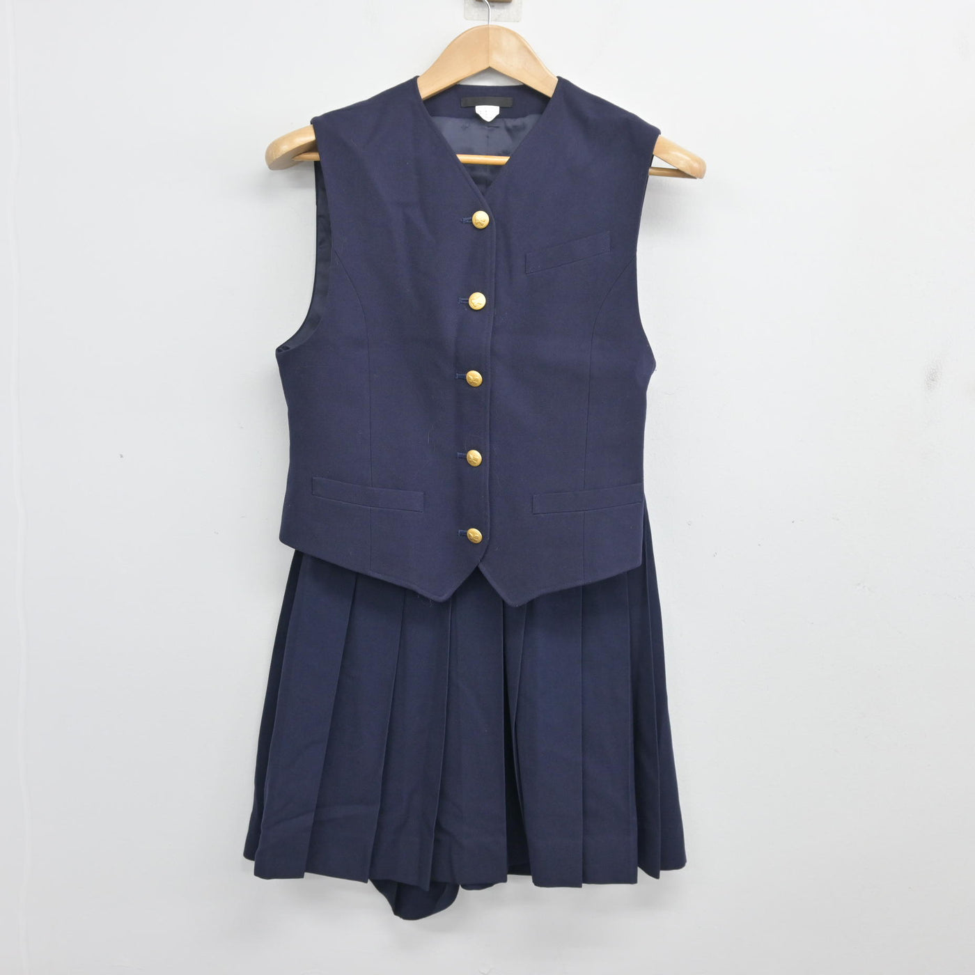 【中古】埼玉県 川越南高等学校 女子制服 4点 (ブレザー・ベスト・スカート) sf103994