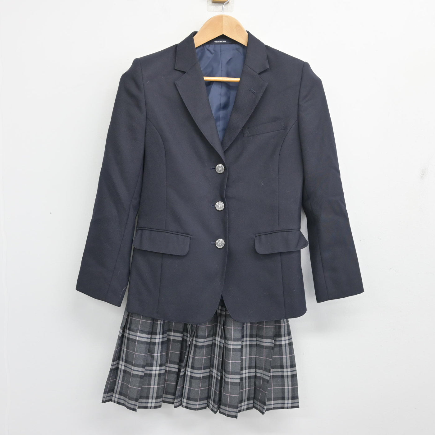 【中古】東京都 小岩高等学校 女子制服 3点 (ブレザー・スカート) sf103998