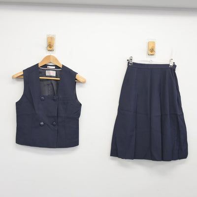 【中古】埼玉県 所沢北高等学校 女子制服 2点 (ベスト・スカート) sf104005