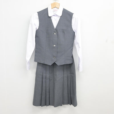 【中古】兵庫県 野々池中学校 女子制服 4点 (ブレザー・ベスト・シャツ・スカート) sf104006