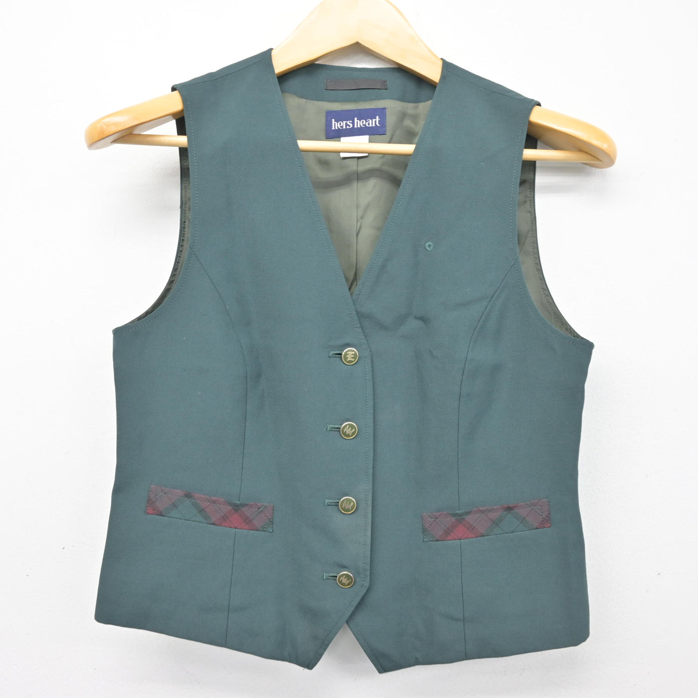 【中古】茨城県 江戸川学園取手高等学校/旧制服 女子制服 2点 (ベスト・スカート) sf104027