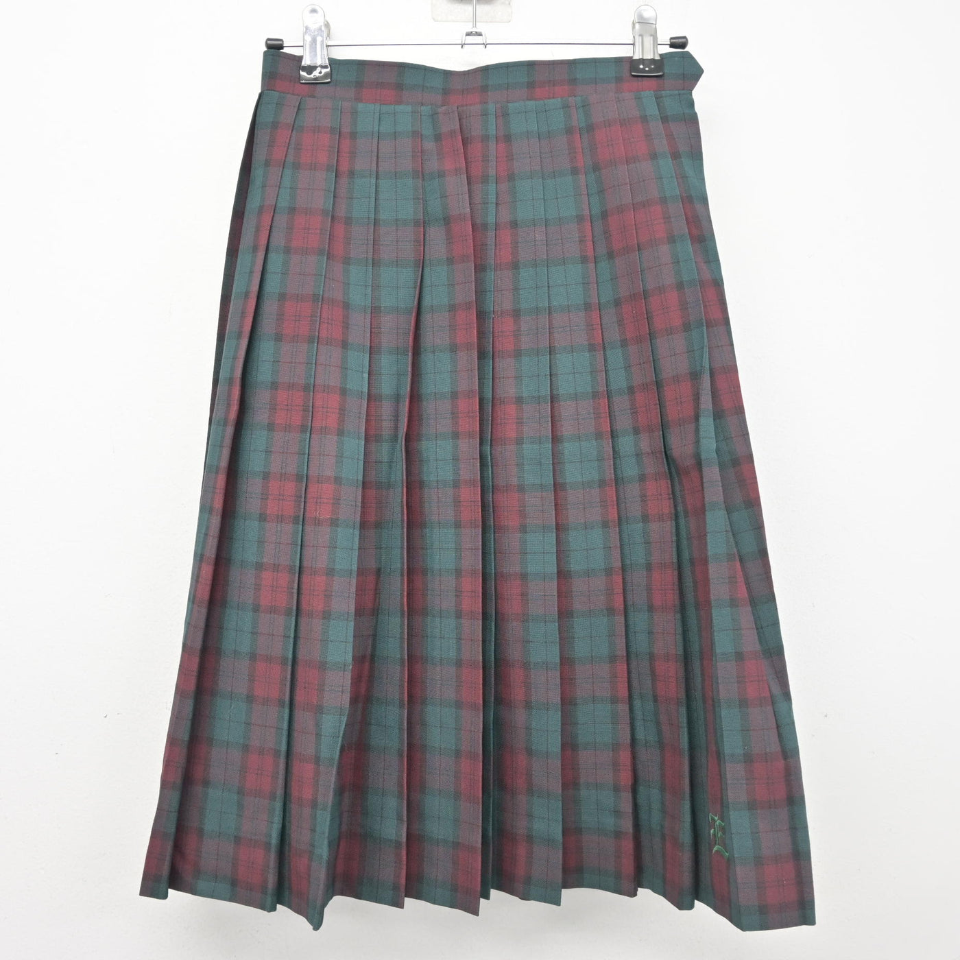 【中古】茨城県 江戸川学園取手高等学校/旧制服 女子制服 2点 (ニットベスト・スカート) sf104028