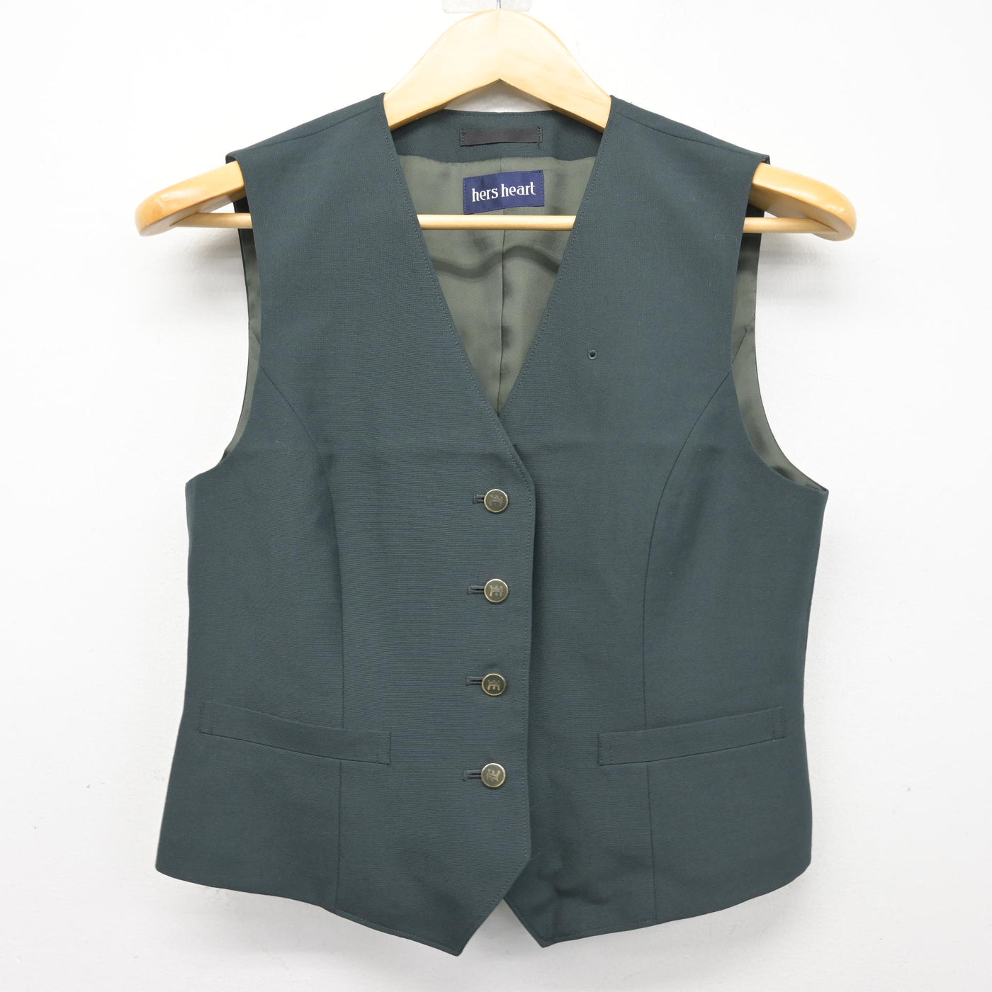 【中古】茨城県 江戸川学園取手中学校 女子制服 3点 (ベスト・スカート) sf104032