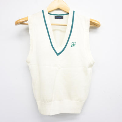 【中古】茨城県 江戸川学園取手高等学校 女子制服 2点 (ニットベスト・スカート) sf104033