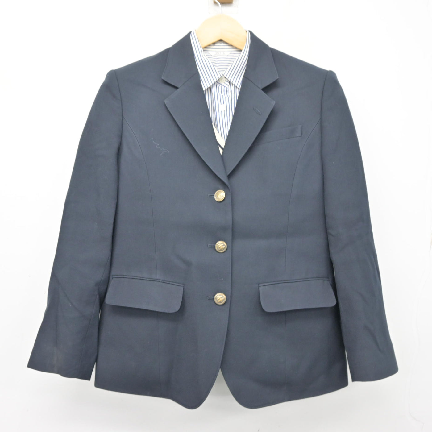 【中古】広島県 高陽東高等学校 女子制服 3点 (ブレザー・ニット・シャツ) sf104034