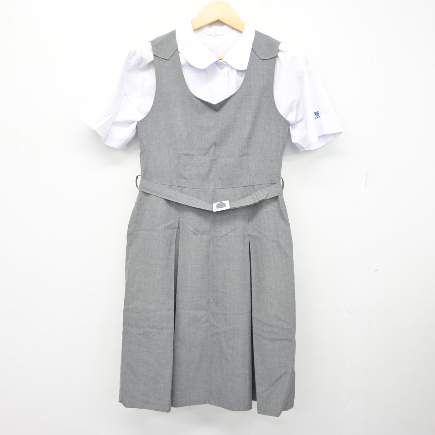【中古】広島県 可部中学校 女子制服 3点 (シャツ・ジャンパースカート) sf104044