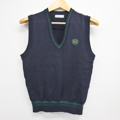 【中古】熊本県 熊本中央高等学校 女子制服 2点 (ニットベスト・シャツ) sf104054